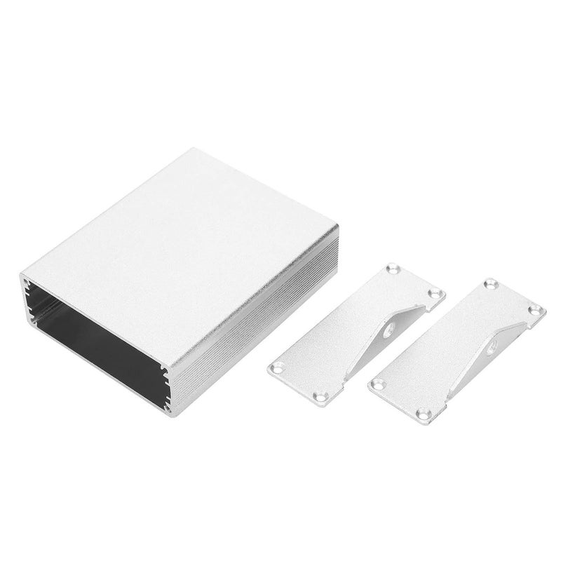 مشروع علبة سبائك الألومنيوم 80x64x24 مم علبة لوحة دائرة نظام تحديد المواقع العالمي (GPS) فضي أبيض - Image 2